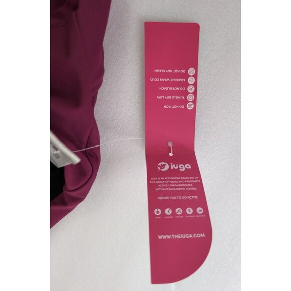 IUGA Bikini Swim Top Womens S Fuchsia High Neck Cross Back Swim Beach Paddle - Picture 7 of 10